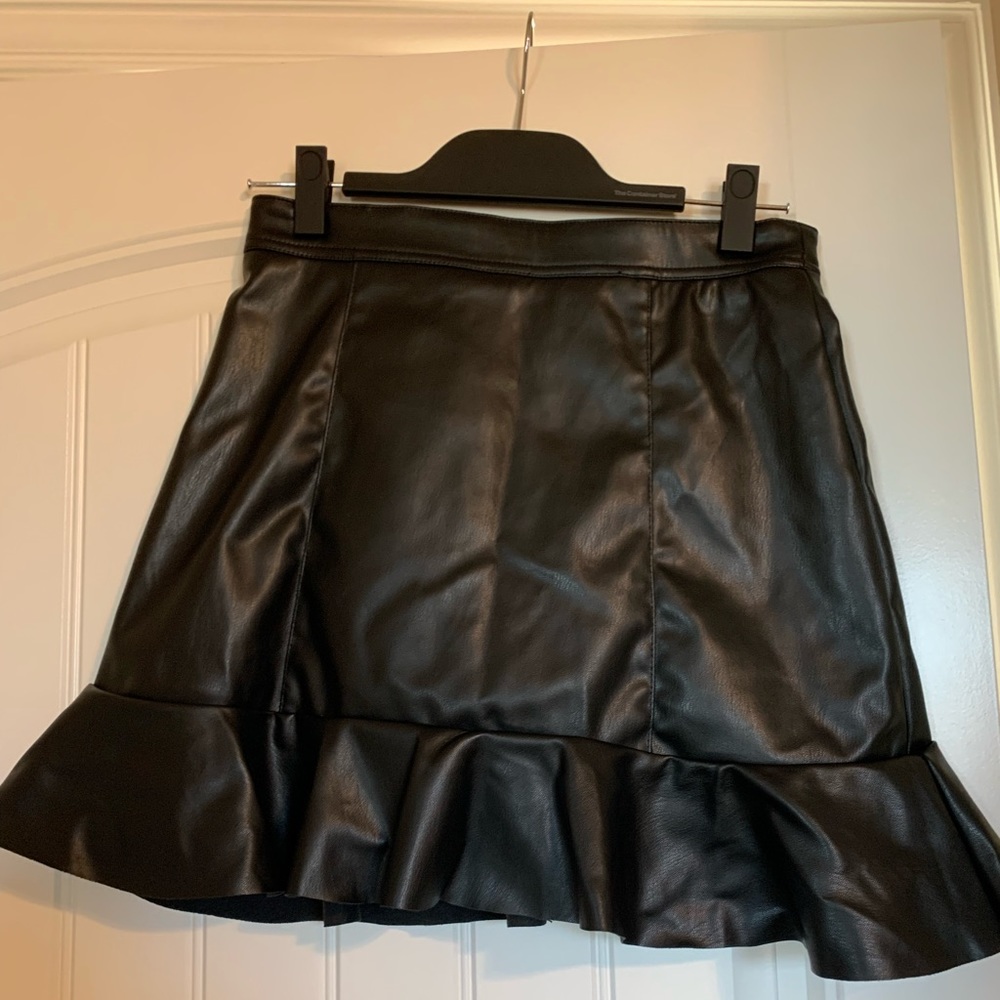 NWT H&M peplum leather skirt
